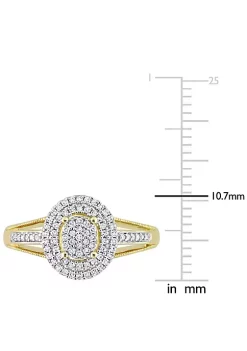 Cheapest ❤️ 1/4 ct. t.w. Diamond Double Halo Oval Cluster Split Shank Ring in 10K Yellow Gold by Belk & Co. ❤️ 7 Cheapest ❤️ 1/4 ct. t.w. Diamond Double Halo Oval Cluster Split Shank Ring in 10K Yellow Gold by Belk & Co. ❤️ -DealsBelk & Co. Store Belk 29578