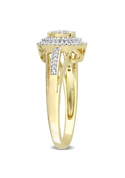 Cheapest ❤️ 1/4 ct. t.w. Diamond Double Halo Oval Cluster Split Shank Ring in 10K Yellow Gold by Belk & Co. ❤️ 8 Cheapest ❤️ 1/4 ct. t.w. Diamond Double Halo Oval Cluster Split Shank Ring in 10K Yellow Gold by Belk & Co. ❤️ -DealsBelk & Co. Store Belk 29579