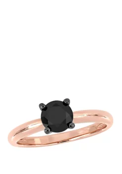 Deals 💯 1 ct. t.w. Black Diamond Solitaire Engagement Ring in 14K Rose Gold by Belk & Co. 🛒 -DealsBelk & Co. Store Belk 29590