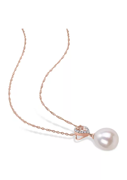 Cheap ๐ 1/5 CT TW Diamond and 3/4 CT TGW Morganite with 9-9.5mm White Freshwater Cultured Pearl Drop Earrings and Pendant Set in 10k Rose Gold by Belk & Co. โ 2 Cheap ๐ 1/5 CT TW Diamond and 3/4 CT TGW Morganite with 9-9.5mm White Freshwater Cultured Pearl Drop Earrings and Pendant Set in 10k Rose Gold by Belk & Co. โ - Image 2