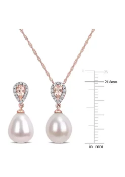Cheap ๐ 1/5 CT TW Diamond and 3/4 CT TGW Morganite with 9-9.5mm White Freshwater Cultured Pearl Drop Earrings and Pendant Set in 10k Rose Gold by Belk & Co. โ 7 Cheap ๐ 1/5 CT TW Diamond and 3/4 CT TGW Morganite with 9-9.5mm White Freshwater Cultured Pearl Drop Earrings and Pendant Set in 10k Rose Gold by Belk & Co. โ -DealsBelk & Co. Store Belk 29593