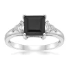 Flash Sale 😍 1.45 ct. t.w. Black Onyx and 1/5 ct. t.w. White Topaz Ring in Sterling Silver by Belk & Co. ❤️