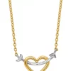 Budget 😉 Diamond-Cut Heart and Arrow Necklace in 14K Yellow Gold by Belk & Co. ❤️