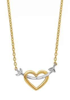 Budget 😉 Diamond-Cut Heart and Arrow Necklace in 14K Yellow Gold by Belk & Co. ❤️ -DealsBelk & Co. Store Belk 29610