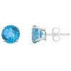 Promo 🎁 Sterling Silver 7mm Round Blue Topaz Stud Earrings by Belk & Co. 😍