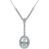 Budget 👏 5.15 ct. t.w. Aquamarine and 3/5 ct. t.w. Diamond Lariat Necklace in 14K White Gold by Belk & Co. 🤩