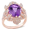 Best Pirce 😀 Amethyst and Diamond Vintage Cocktail Ring by Belk & Co. 🔔