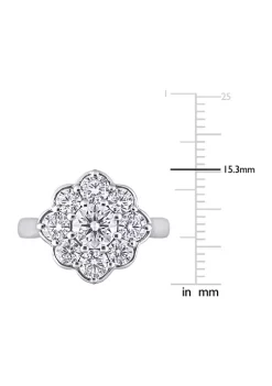 Wholesale ❤️ 2.3 ct. t.w. Created Moissanite Flower Ring in 10K White Gold by Belk & Co. 🌟 -DealsBelk & Co. Store Belk 29685
