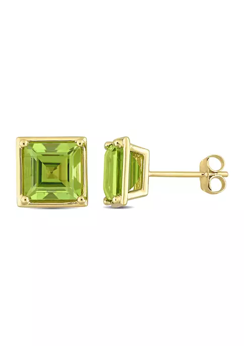 Best Pirce ⌛ 3.5 CT TGW Peridot Square Stud Earrings in 14k Yellow Gold by Belk & Co. 🌟 1 Best Pirce ⌛ 3.5 CT TGW Peridot Square Stud Earrings in 14k Yellow Gold by Belk & Co. 🌟