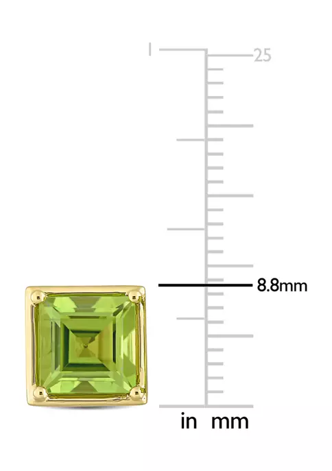 Best Pirce ⌛ 3.5 CT TGW Peridot Square Stud Earrings in 14k Yellow Gold by Belk & Co. 🌟 2 Best Pirce ⌛ 3.5 CT TGW Peridot Square Stud Earrings in 14k Yellow Gold by Belk & Co. 🌟 - Image 2