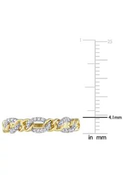 Best Pirce 😉 1/10 ct. t.w. Diamond Link Ring in 14K Yellow Gold by Belk & Co. 👍 -DealsBelk & Co. Store Belk 29712