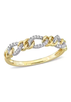 Best Pirce 😉 1/10 ct. t.w. Diamond Link Ring in 14K Yellow Gold by Belk & Co. 👍 -DealsBelk & Co. Store Belk 29713