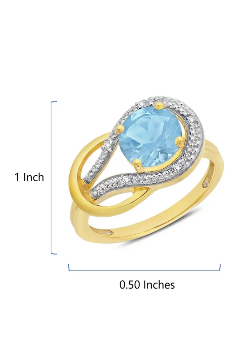 Deals ๐ 10K Yellow Gold Blue Topaz and 2 ct. t.w. Diamond Accent Ring by Belk & Co. ๐ 3 Deals ๐ 10K Yellow Gold Blue Topaz and 2 ct. t.w. Diamond Accent Ring by Belk & Co. ๐ - Image 3