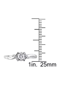 Wholesale ❤️ Lab Created 1/3 CT TGW Created White Sapphire and Diamond Crisscross Ring in Sterling Silver by Belk & Co. 😍 -DealsBelk & Co. Store Belk 29740