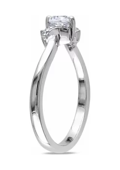Wholesale ❤️ Lab Created 1/3 CT TGW Created White Sapphire and Diamond Crisscross Ring in Sterling Silver by Belk & Co. 😍 -DealsBelk & Co. Store Belk 29741