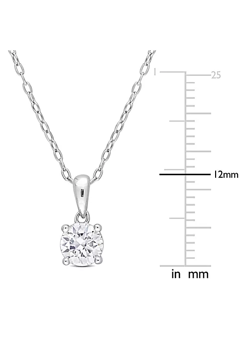 Outlet ✨ Lab Created 3/4 ct. t.g.w. Created Moissanite Solitaire Pendant with Chain in Sterling Silver by Belk & Co. ✨ 3 Outlet ✨ Lab Created 3/4 ct. t.g.w. Created Moissanite Solitaire Pendant with Chain in Sterling Silver by Belk & Co. ✨ - Image 3
