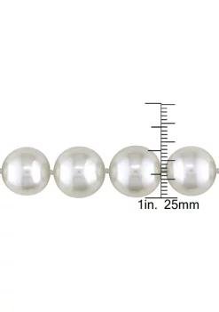 Wholesale 🔔 12-14MM South Sea Pearl Graduated 18" Strand Necklace with 14k White Gold Diamond Clasp by Belk & Co. 😍 -DealsBelk & Co. Store Belk 29765