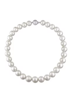Wholesale 🔔 12-14MM South Sea Pearl Graduated 18" Strand Necklace with 14k White Gold Diamond Clasp by Belk & Co. 😍 -DealsBelk & Co. Store Belk 29766