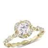 Best reviews of 🎁 3/4 ct. t.w. Round-Cut Diamond Floral Halo Infinity Band Engagement Ring in 14k Yellow Gold by Belk & Co. 🔔
