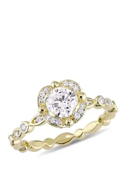 Best reviews of 🎁 3/4 ct. t.w. Round-Cut Diamond Floral Halo Infinity Band Engagement Ring in 14k Yellow Gold by Belk & Co. 🔔 -DealsBelk & Co. Store Belk 29774