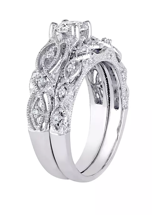 Budget ๐ฏ 3/4 ct. t.w. Diamond Vintage Filigree Bridal Set by Belk & Co. ๐ 2 Budget ๐ฏ 3/4 ct. t.w. Diamond Vintage Filigree Bridal Set by Belk & Co. ๐ - Image 2