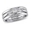 Top 10 🔥 1/4 CT TW Princess and Marquise-Cut Diamond 3-Piece Bridal Set in 10k White Gold by Belk & Co. 👍