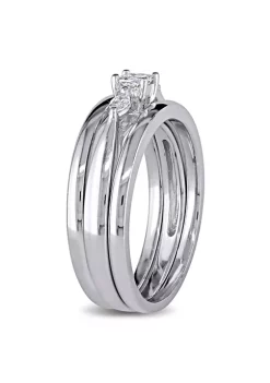 Top 10 🔥 1/4 CT TW Princess and Marquise-Cut Diamond 3-Piece Bridal Set in 10k White Gold by Belk & Co. 👍 -DealsBelk & Co. Store Belk 29791