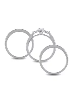 Top 10 🔥 1/4 CT TW Princess and Marquise-Cut Diamond 3-Piece Bridal Set in 10k White Gold by Belk & Co. 👍 -DealsBelk & Co. Store Belk 29793