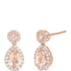 Best Sale 🎉 7/8 ct. t.w. Morganite and 1/4 ct. t.w. Diamond Earrings by Belk & Co. 🎉
