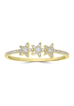 Cheap 🔔 1/6 ct. t.w. Diamond 3 Star Ring in 14K Yellow Gold by Belk & Co. 🧨