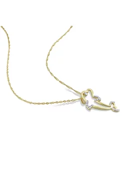 Best deal ❤️ Diamond Accent Dolphin Pendant with Chain in 10K Yellow Gold by Belk & Co. 🛒 -DealsBelk & Co. Store Belk 29828