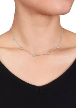 Flash Sale 👍 2.25 ct. t.w. Created Moissanite Yard Necklace in Sterling Silver by Belk & Co. ⌛ -DealsBelk & Co. Store Belk 2983