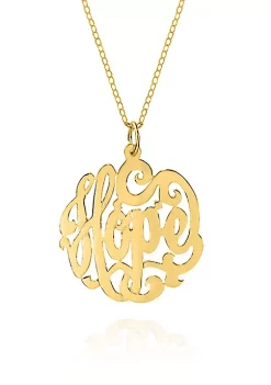 Best Sale 🧨 14k Yellow Gold Monogram Hope Pendant by Belk & Co. 🔔