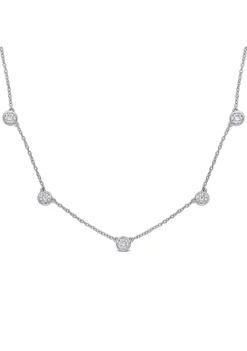 Flash Sale 👍 2.25 ct. t.w. Created Moissanite Yard Necklace in Sterling Silver by Belk & Co. ⌛ -DealsBelk & Co. Store Belk 2985