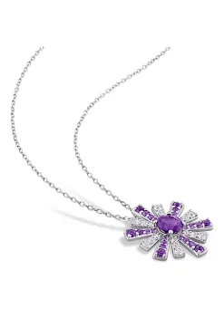 Cheapest ✨ 2 ct. t.g.w. African Amethyst and White Topaz Starburst Pendant with Chain in Sterling Silver by Belk & Co. ⌛ 9 Cheapest ✨ 2 ct. t.g.w. African Amethyst and White Topaz Starburst Pendant with Chain in Sterling Silver by Belk & Co. ⌛ -DealsBelk & Co. Store Belk 29859