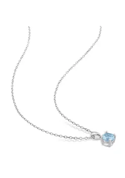 Budget 🌟 1 ct. t.g.w. Sky Blue Topaz Solitaire Pendant with Chain in Sterling Silver by Belk & Co. 🛒 -DealsBelk & Co. Store Belk 29900