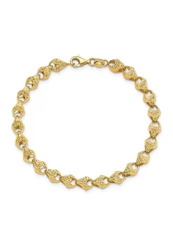 Best reviews of 🧨 14K Yellow Gold Diamond Cut Fancy Link Bracelet by Belk & Co. 😀 -DealsBelk & Co. Store Belk 29928