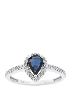New 🥰 7/8 ct. t. w. Sapphire and 1/4 ct. t.w. Diamond Ring in 10K White Gold by Belk & Co. ⭐ 5 New 🥰 7/8 ct. t. w. Sapphire and 1/4 ct. t.w. Diamond Ring in 10K White Gold by Belk & Co. ⭐ -DealsBelk & Co. Store Belk 29940