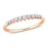 Top 10 ❤️ 1/5 CT TDW Diamond Semi-Eternity Ring in 14k Rose Gold by Belk & Co. 🎉