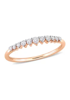 Top 10 ❤️ 1/5 CT TDW Diamond Semi-Eternity Ring in 14k Rose Gold by Belk & Co. 🎉