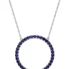 Brand new 🔔 1.75 ct. t.w. Created Sapphire Circle of Life Pendant with Chain in 10k White Gold by Belk & Co. ⌛