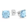Deals 🌟 4.3 ct. t.w. Aquamarine Cushion-Cut Stud Earrings in Sterling Silver by Belk & Co. 🧨
