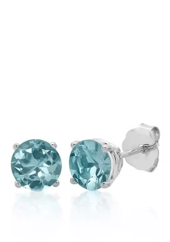 Buy 😍 10k White Gold Aquamarine Stud Earrings by Belk & Co. ✨ -DealsBelk & Co. Store Belk 29970