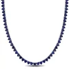 Cheapest 👏 31.2 ct. t.g.w. Created Blue Sapphire Necklace in Sterling Silver by Belk & Co. 💯