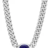 Hot Sale 🛒 Lab Created 1.27 ct. t.g.w. Created Blue Sapphire Chain Necklace in Sterling Silver by Belk & Co. 🎉