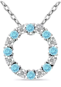 Coupon 😉 7/8 ct. t.w. Blue Topaz and Diamond Circle Necklace, Sterling Silver by Belk & Co. 😉 9 Coupon 😉 7/8 ct. t.w. Blue Topaz and Diamond Circle Necklace, Sterling Silver by Belk & Co. 😉 -DealsBelk & Co. Store Belk 30006