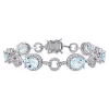 New ✔️ 17.5 ct. t.g.w. Sky Blue Topaz and 1.5 ct. t.w. Diamond Bracelet in 14K White Gold by Belk & Co. 🎁