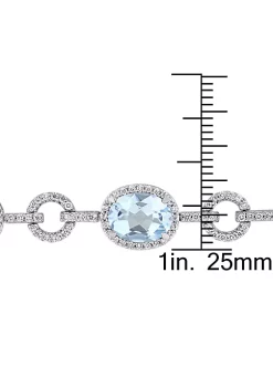 New ✔️ 17.5 ct. t.g.w. Sky Blue Topaz and 1.5 ct. t.w. Diamond Bracelet in 14K White Gold by Belk & Co. 🎁 8 New ✔️ 17.5 ct. t.g.w. Sky Blue Topaz and 1.5 ct. t.w. Diamond Bracelet in 14K White Gold by Belk & Co. 🎁 -DealsBelk & Co. Store Belk 30012