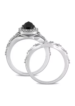 Wholesale 🔥 1.2 ct. t.w. Black and White Diamond Infinity Halo Bridal Set in 10k White Gold by Belk & Co. 👍 -DealsBelk & Co. Store Belk 30025