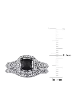 Wholesale 🔥 1.2 ct. t.w. Black and White Diamond Infinity Halo Bridal Set in 10k White Gold by Belk & Co. 👍 -DealsBelk & Co. Store Belk 30026